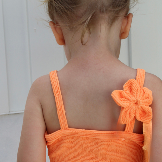 Florence One Piece | Orange Crinkle