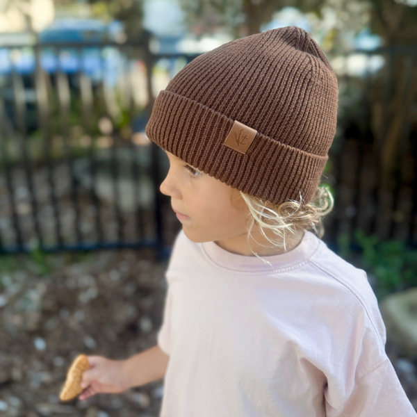Cotton Beanie - Chocolate