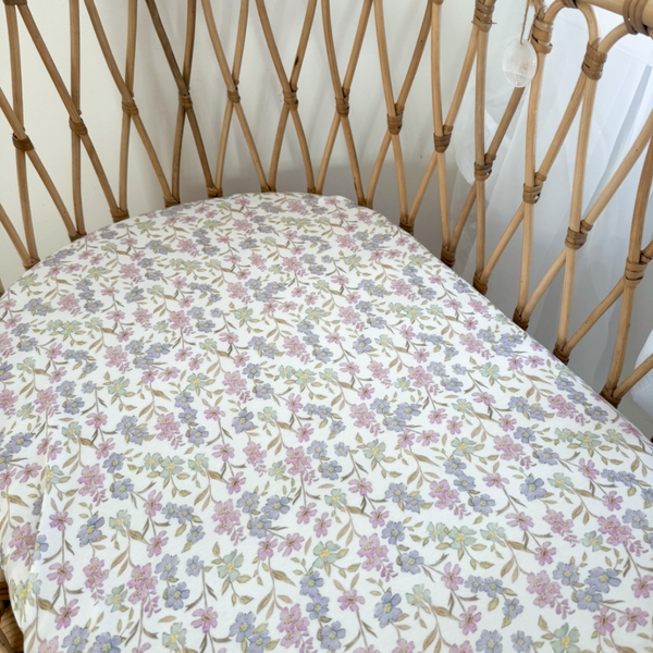 Fitted Jersey Bassinet/Change Table Sheet - Daisy Dreams