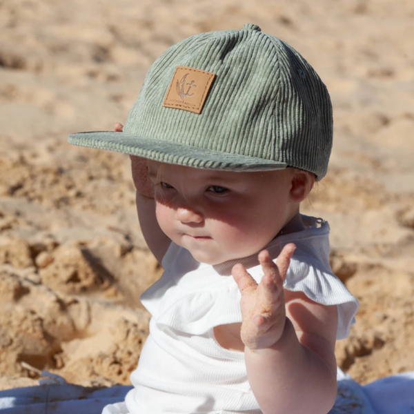 Matching Corduroy Cap Bundle - Sage