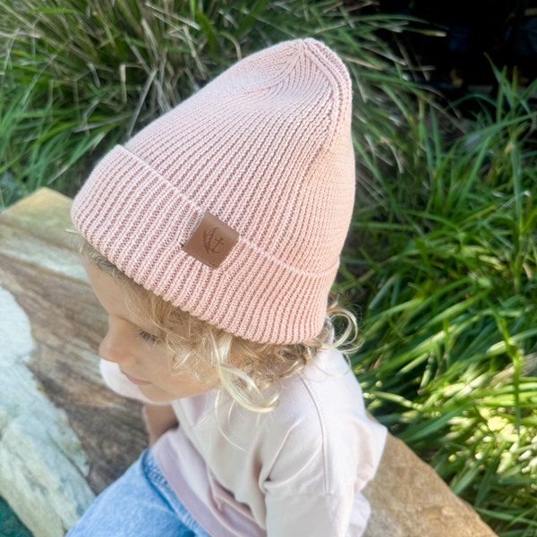 Cotton Beanie - Blush