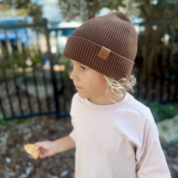 Cotton Beanie - Chocolate