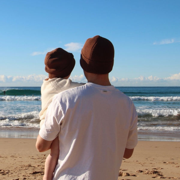 Matching Cotton Beanie - Chocolate