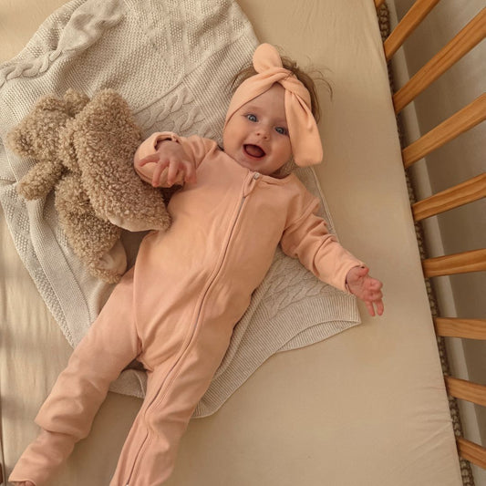 Warm Zippy Romper | Blush