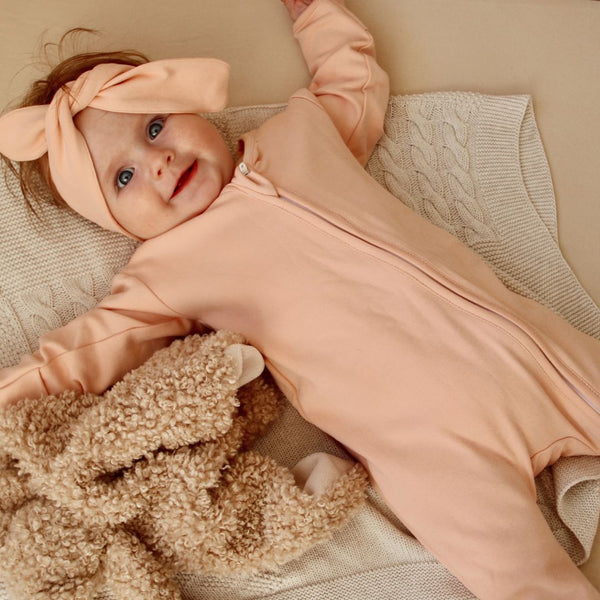Warm Zippy Romper - Blush