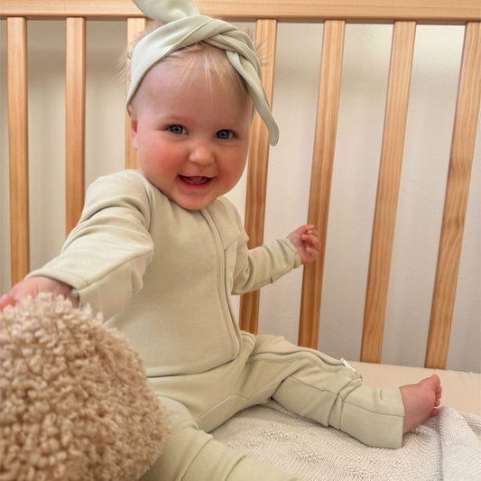 Warm Zippy Romper | Sage