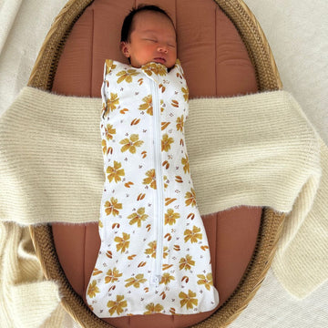 Newborn Cotton Sleeping Bag 1.0 TOG | Summer Blooms