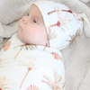 Jersey Swaddle & Beanie | Summer Palm
