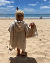 Linen Hooded Poncho Towel - Sand