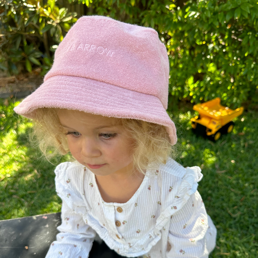 Terry Towelling Bucket Hat | Blush