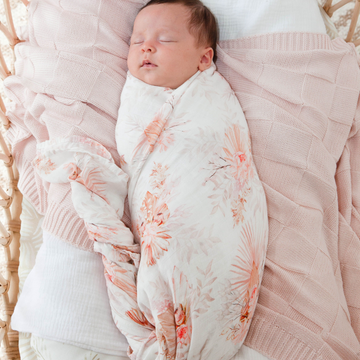 Knit Baby Blanket | Dusty Pink