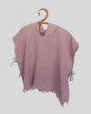 Linen Hooded Poncho Towel - Blush