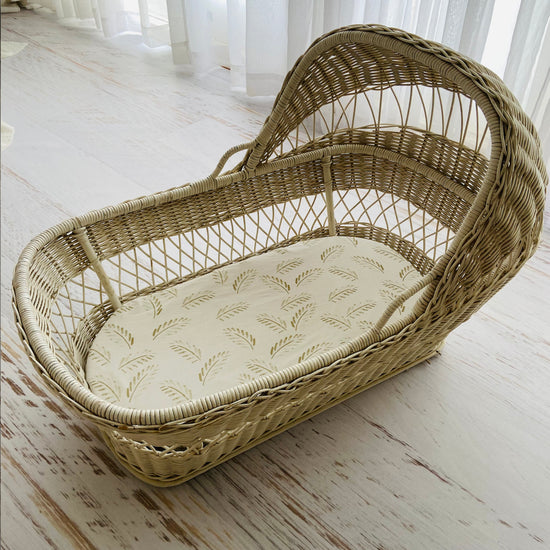 Fitted Jersey Cotton Bassinet sheet/Change Table Cover - Gold Fern