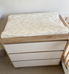 Fitted Jersey Cotton Bassinet sheet/Change Table Cover - Gold Fern
