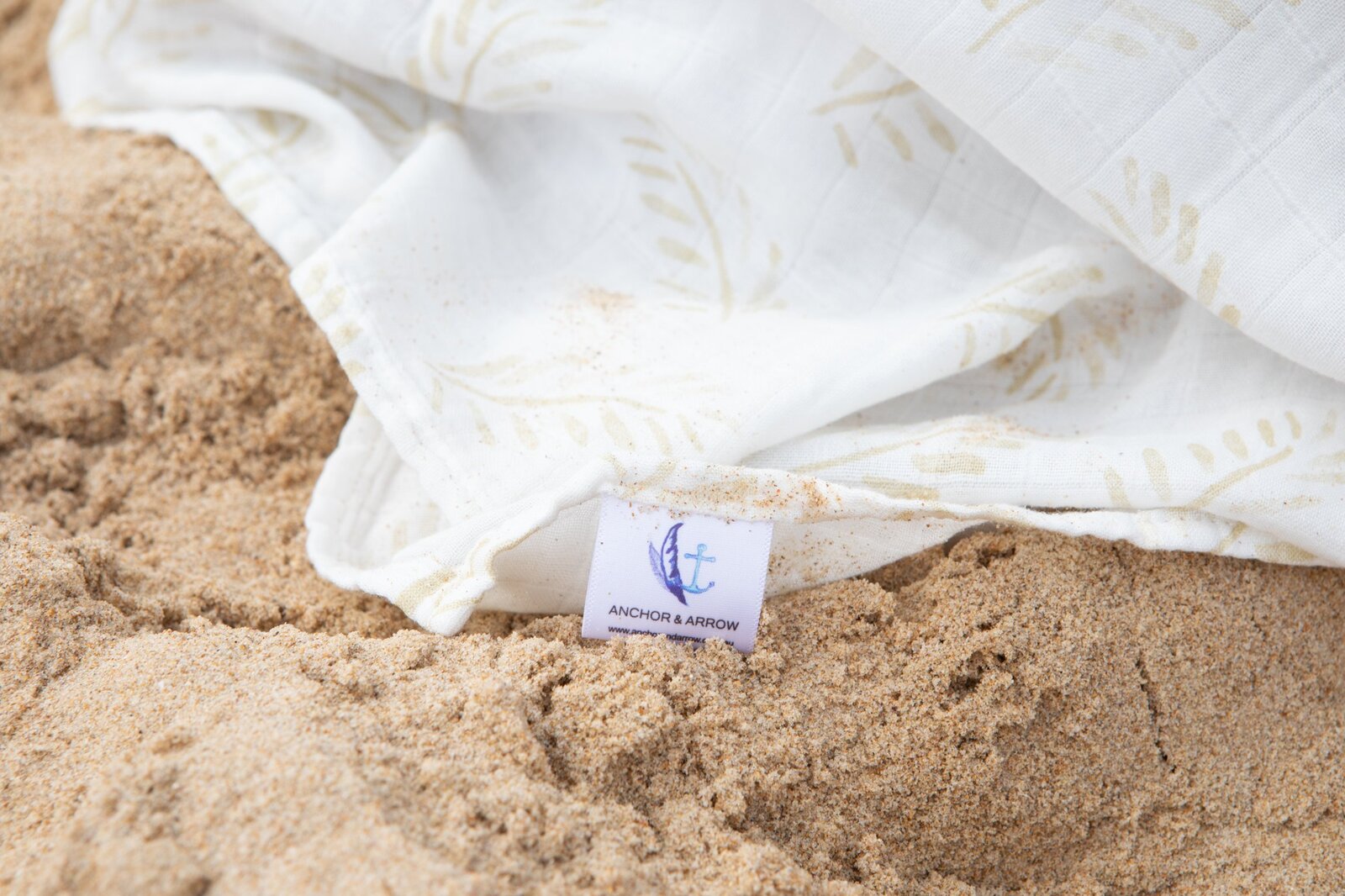 Organic Bamboo Cotton Swaddle - Gold Fern