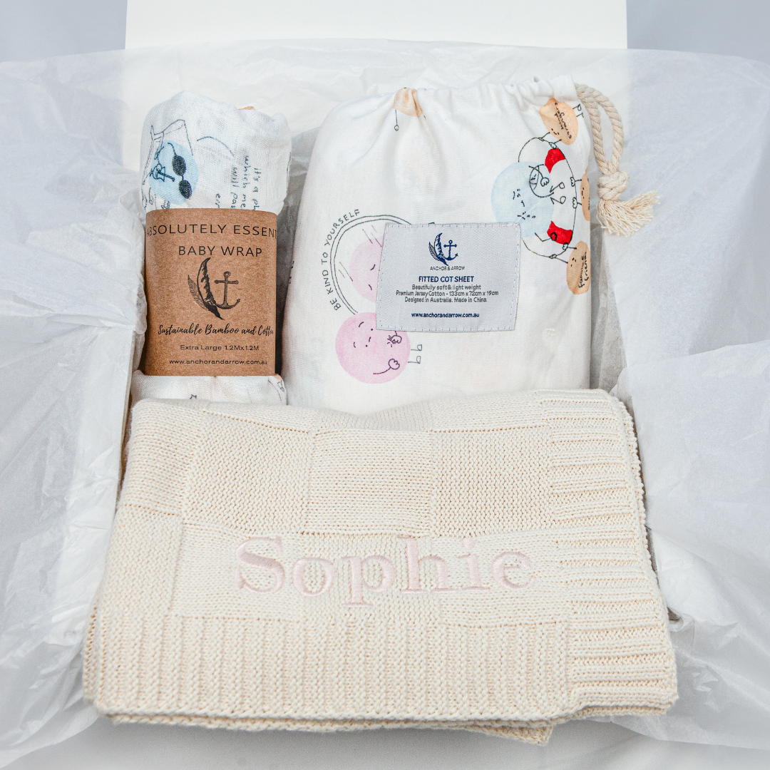 Knit Baby Blanket - Cream