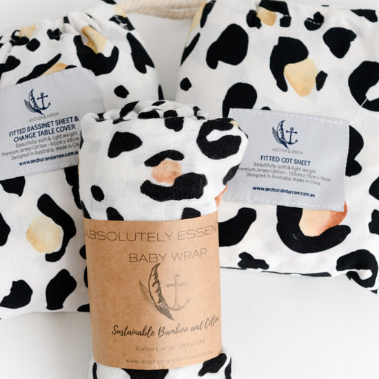 Organic Bamboo Cotton Swaddle - Leopard Print