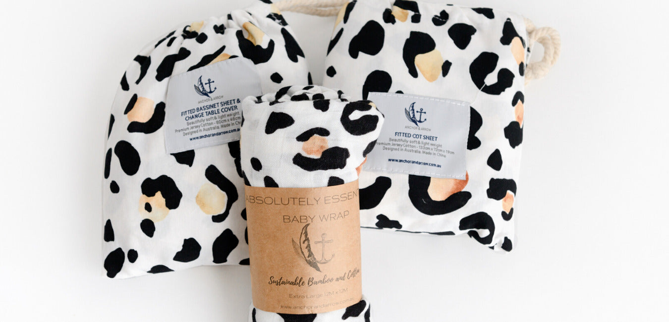 Organic Bamboo Cotton Swaddle - Leopard Print