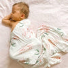 Organic Bamboo Cotton Swaddle - Pretty Peony 