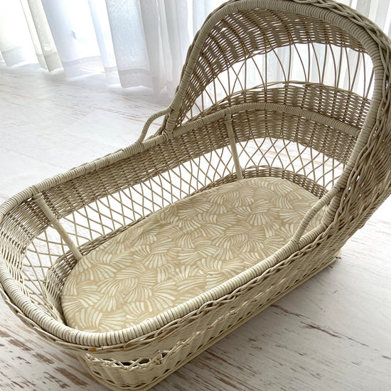 Fitted Jersey Cotton Bassinet Sheet/Change Table Cover - Sandy Shell