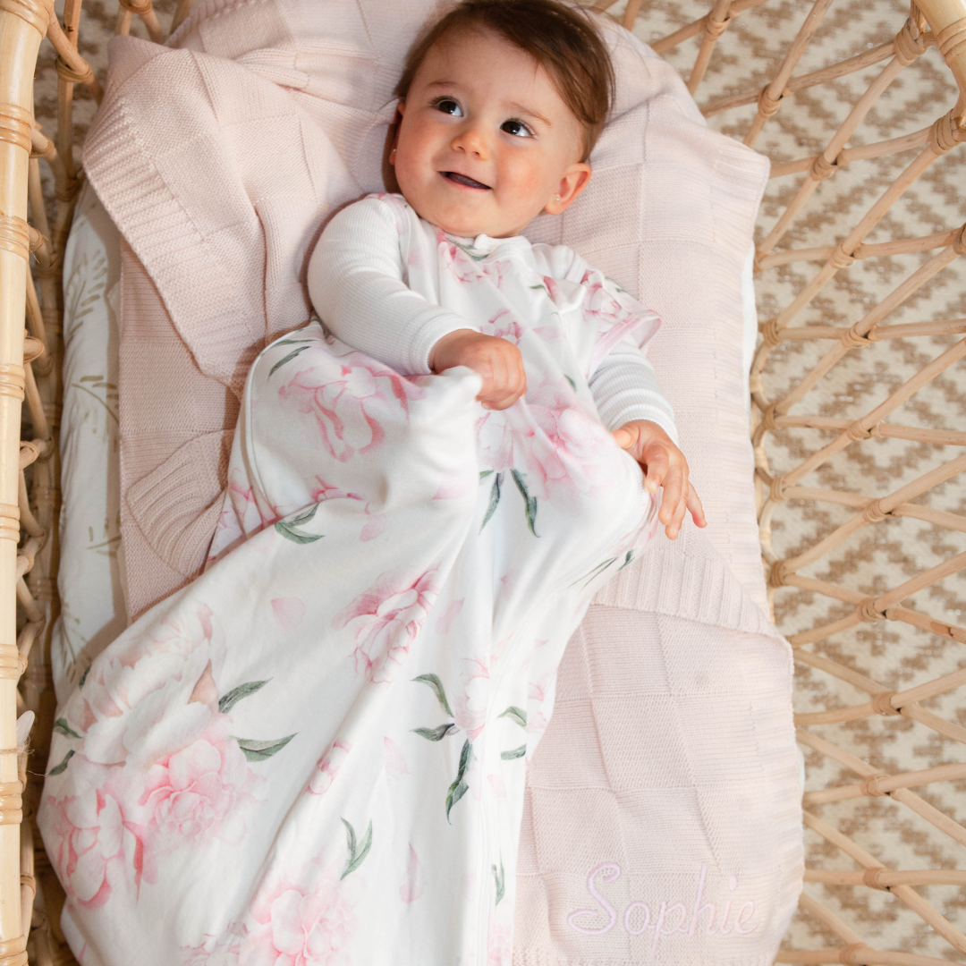 Bamboo Summer Sleeping Bag 0.4 TOG - Peony