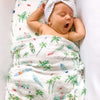 Fitted Jersey Cotton Bassinet Sheet/Change Table Cover - "Chasing Waves" 