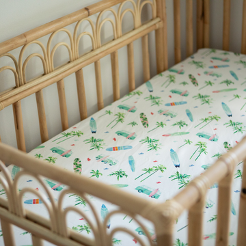 Jersey Cotton Cot Sheet - Chasing Waves