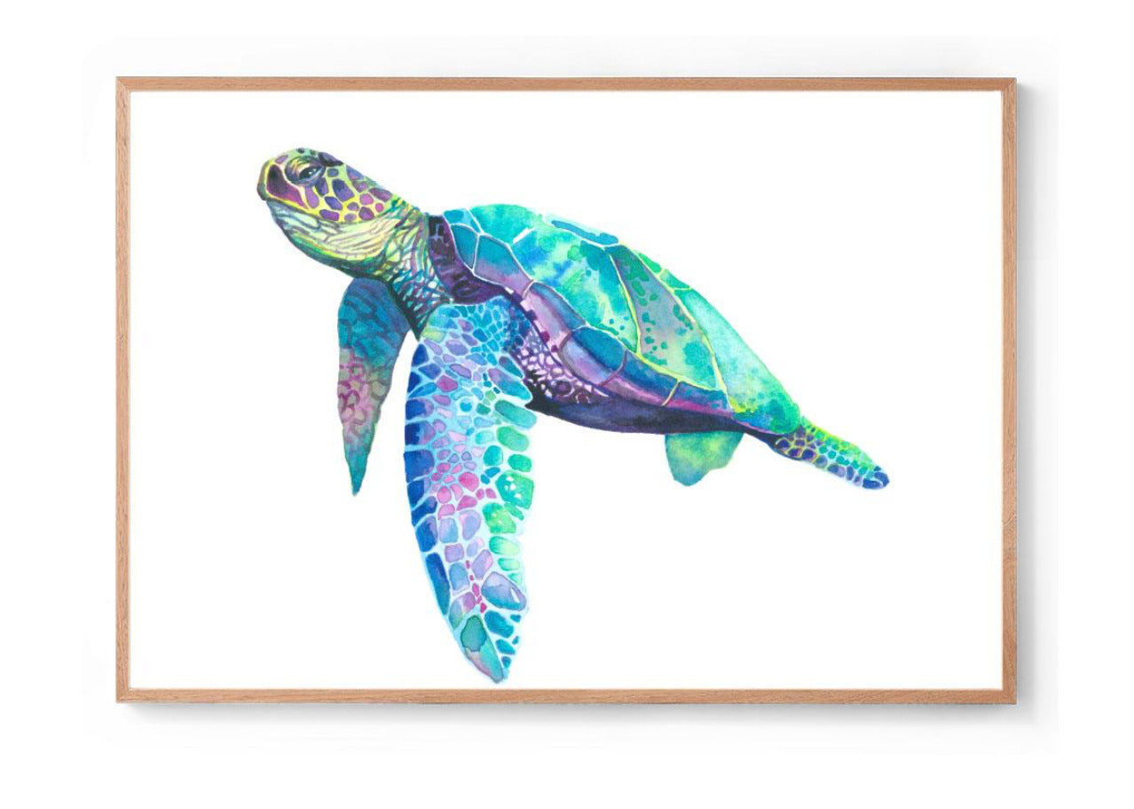 Organic Bamboo Cotton Swaddle - Sea Turtles