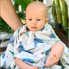 Organic Bamboo Cotton Swaddle - Sea Turtles